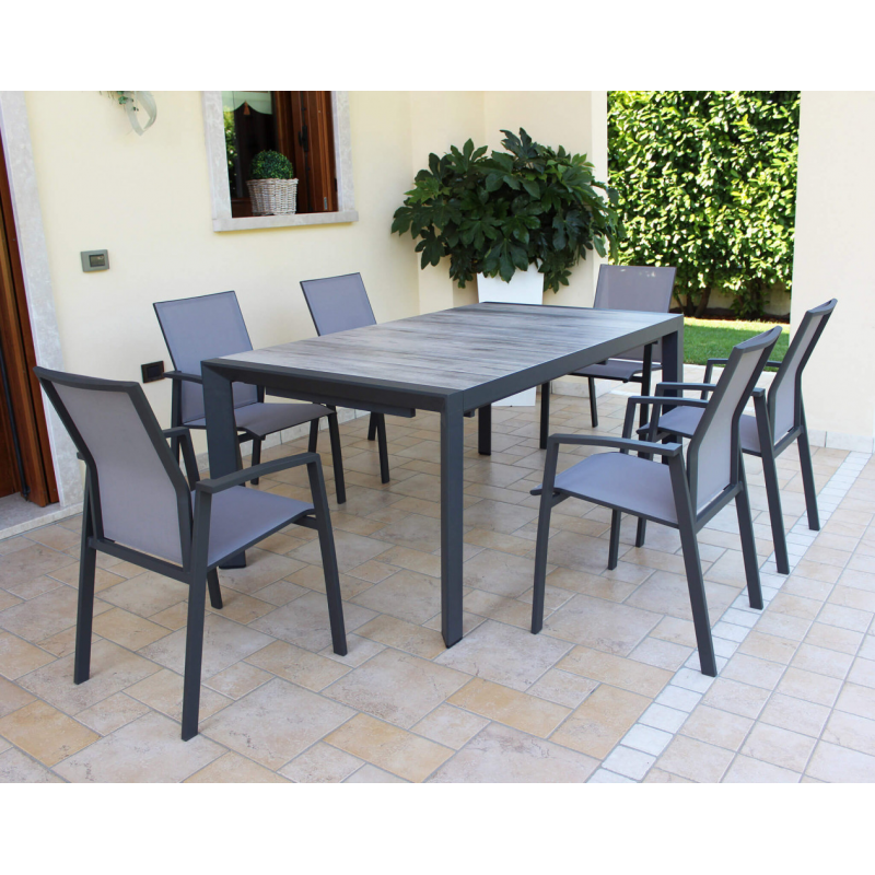 Tavolo Portland Allungabile 175-235x100 in Alluminio da Giardino
