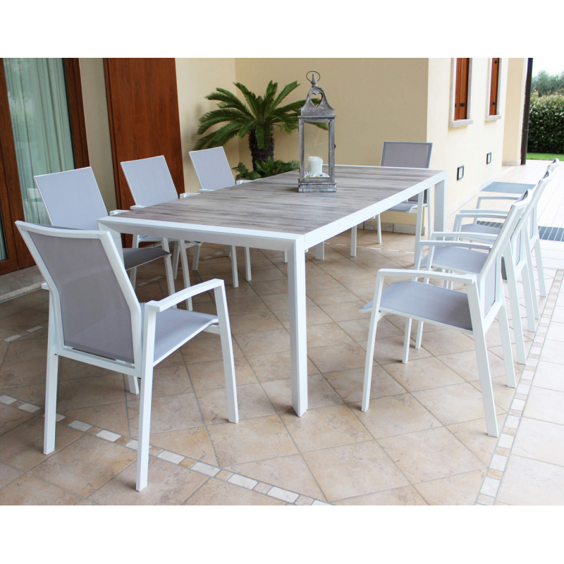 Tavolo Portland Allungabile 175-235x100 in Alluminio da Giardino