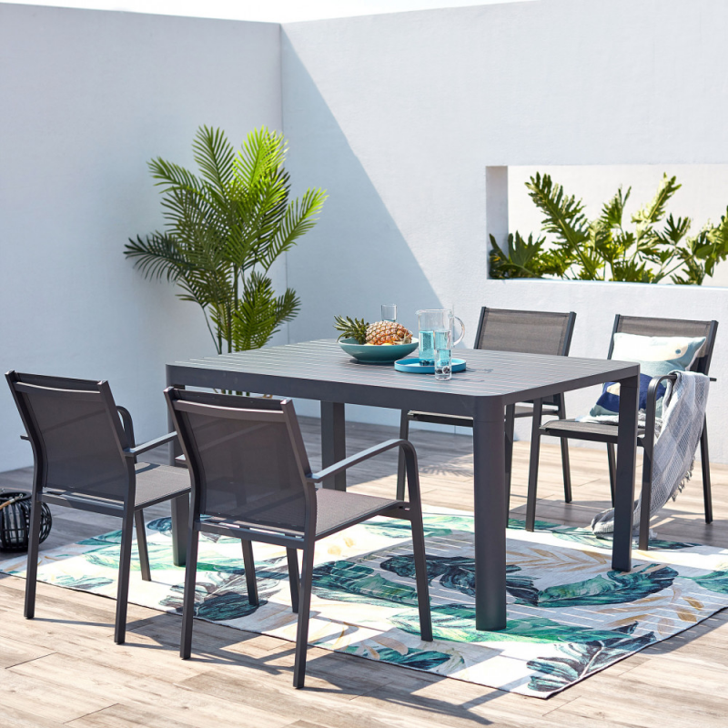 Tavolo Washington Allungabile 100/150 x 150 in Alluminio