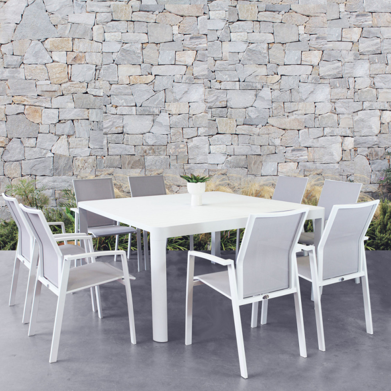 Tavolo Washington Allungabile 100/150 x 150 in Alluminio