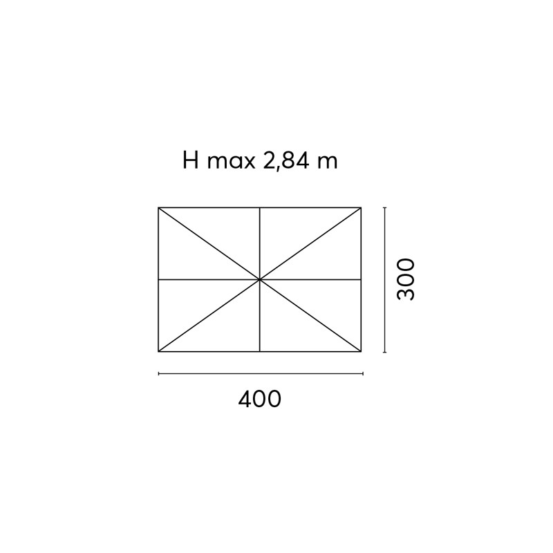 Ombrellone a Palo Laterale 3x4 Colorado Ecru Moia