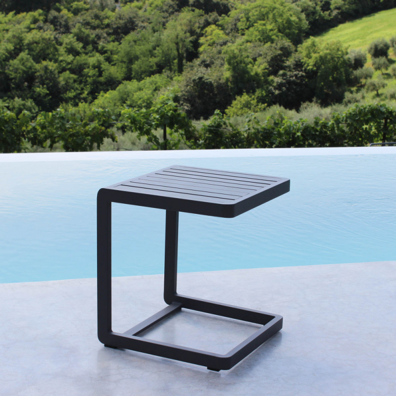 Tavolino Alimos in Alluminio da Giardino Moderno e Resistente