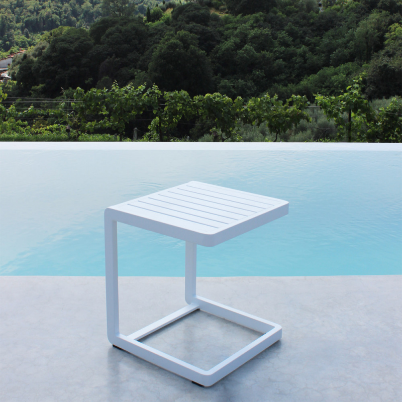 Tavolino Alimos in Alluminio da Giardino Moderno e Resistente