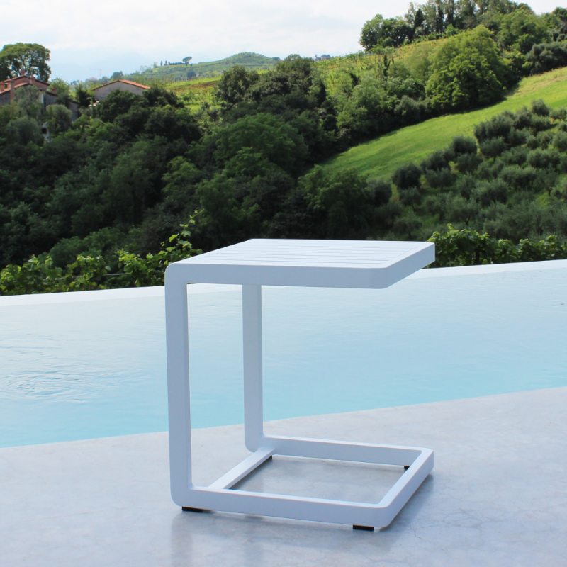 Tavolino Alimos in Alluminio da Giardino Moderno e Resistente