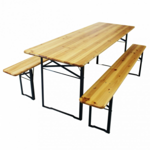 Set birreria 200x70 cm tavolo e panche giardino robusto