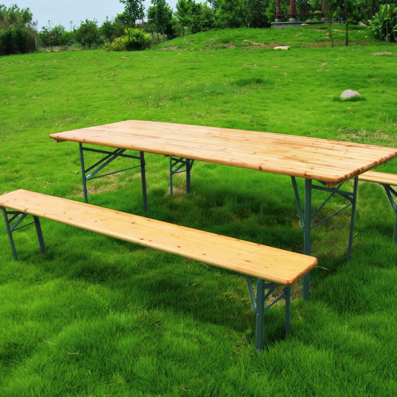 Set birreria 220x70 cm tavolo e panche da giardino robusti