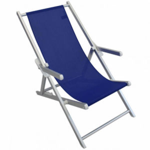 Sdraio mare textilene con braccioli resistente e confortevole