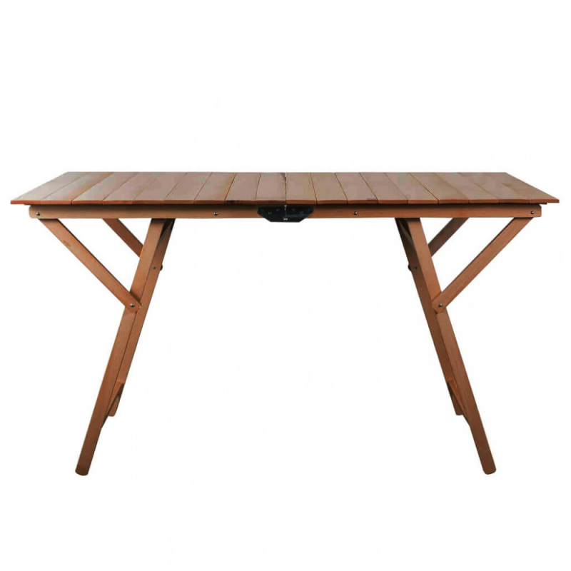 Tavolo Doppio 70x140 cm in Legno Tinta Noce da Giardino