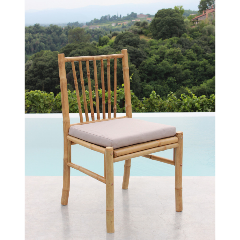 Sedia Cuba Libre in Legno Marrone per Giardino Esterno