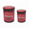 SET DI 2 POUF CONTENITORE TONDO BIRRA ROSSO