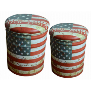 Zoom SET DI 2 POUF CONTENITORE TONDO USA