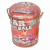 Set 2 Pouf Contenitore Tondo Rosso per Casa