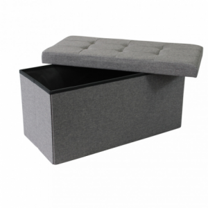 Zoom POUF CONTENITORE RETTANGOLARE IN STOFFA GRIGIO