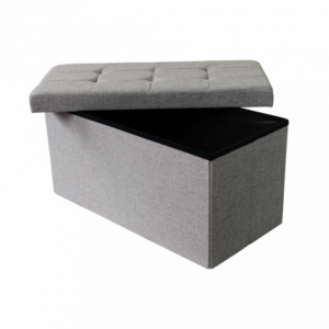 Zoom POUF CONTENITORE RETTANGOLARE IN STOFFA GRIGIO SCURO