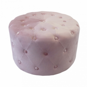 Zoom POUF ROTONDO IN VELLUTO ROSA