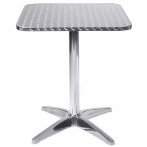 Tavolo a colonna 60x60 waterproof in alluminio per esterno