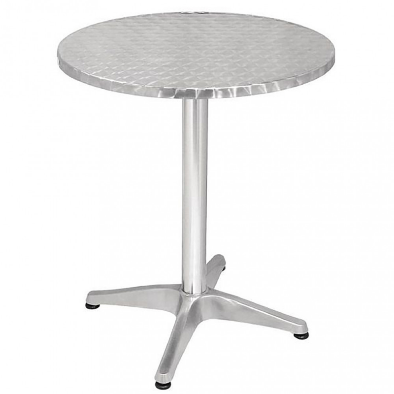 Tavolo a colonna Ø70 waterproof in alluminio per esterno