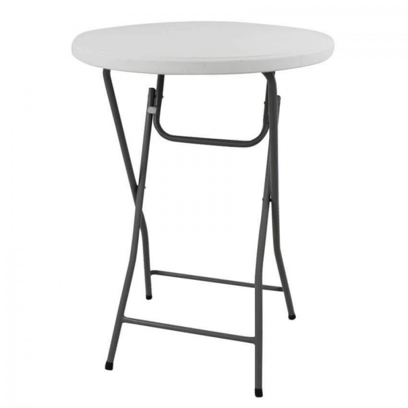 Tavolo Catering Alto Ø60 pieghevole da esterno robusto pratico