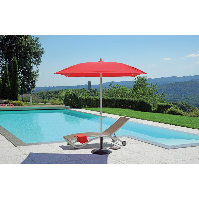 Set 5 ombrelloni Scirocco fibra Olefin 2x2 alluminio Moia