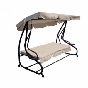 Dondolo letto relax con cuscini da giardino robusto e confortevole