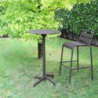 Tavolo Alto Vega Ø60 in ferro da esterno robusto ed elegante