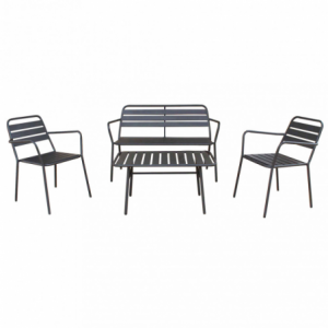Salotto Bristol in ferro da giardino elegante e resistente