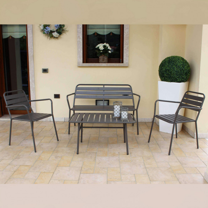 Salotto Bristol Esterno Ferro Taupe Cosma