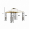 Gazebo Boston 3x3 m struttura robusta per esterno versatile