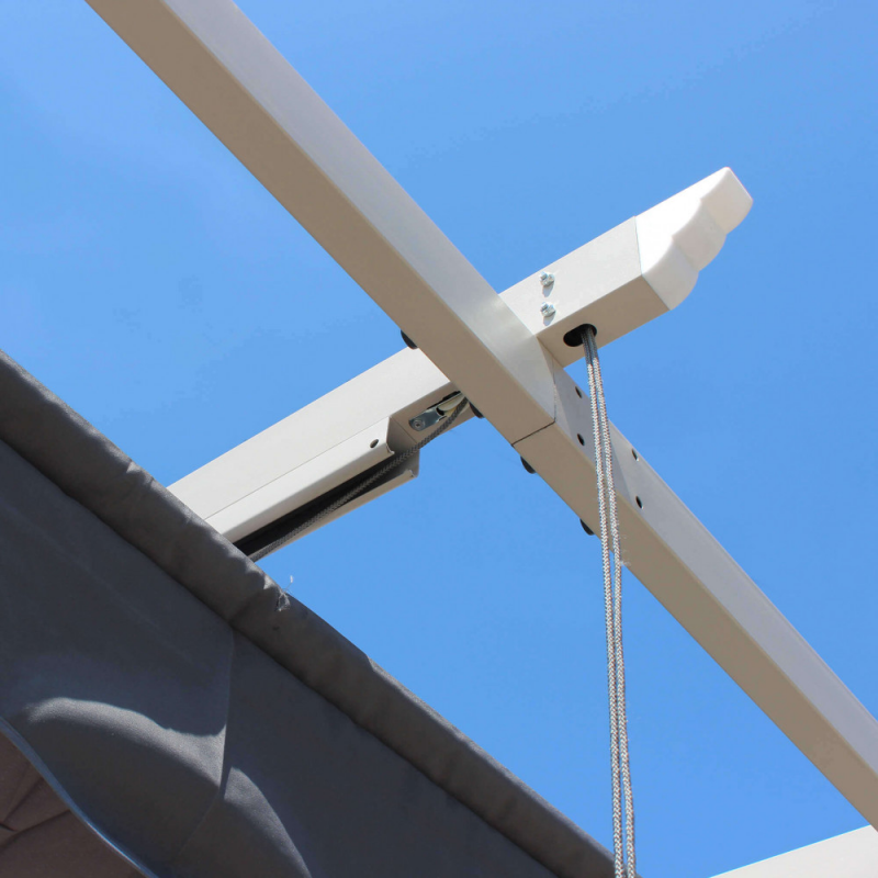 Gazebo Astoria 3x3 tortora con telo grigio per esterno