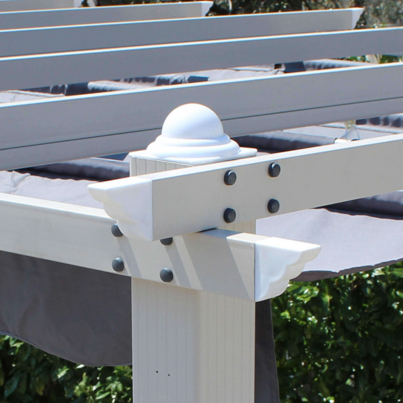Gazebo Astoria 3x3 tortora con telo grigio per esterno