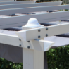 Gazebo Astoria 3x3 tortora con telo grigio per esterno