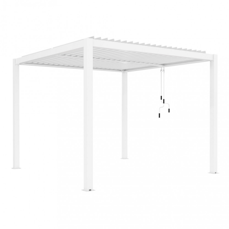 Pergola bioclimatica 3x3 alluminio lamelle orientabili Cosma