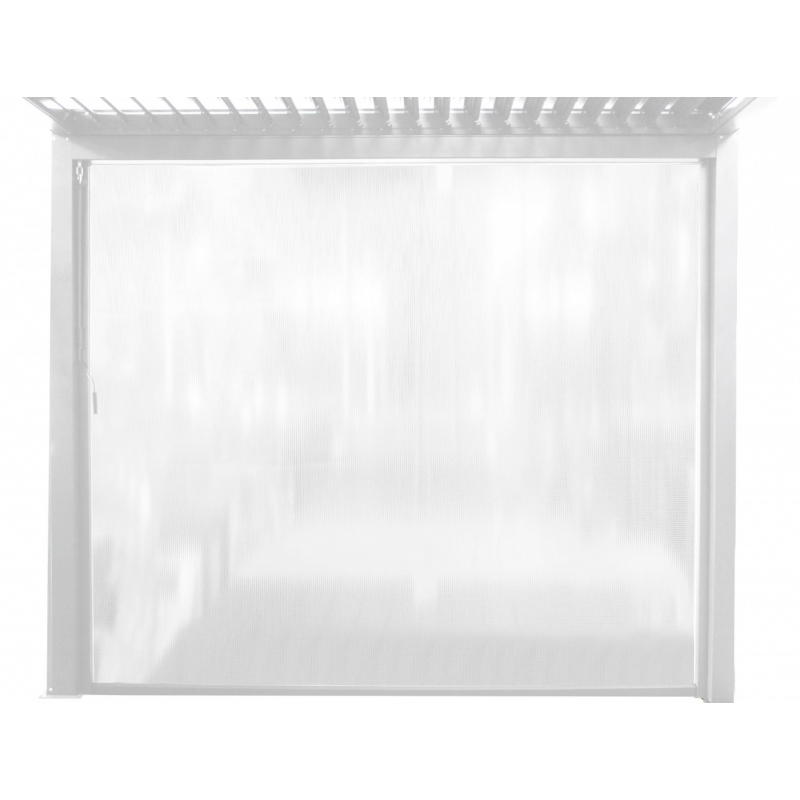Laterale 4 m pergola bioclimatica PVC resistente giardino