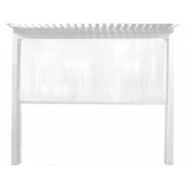 Laterale 4 m pergola bioclimatica PVC resistente giardino