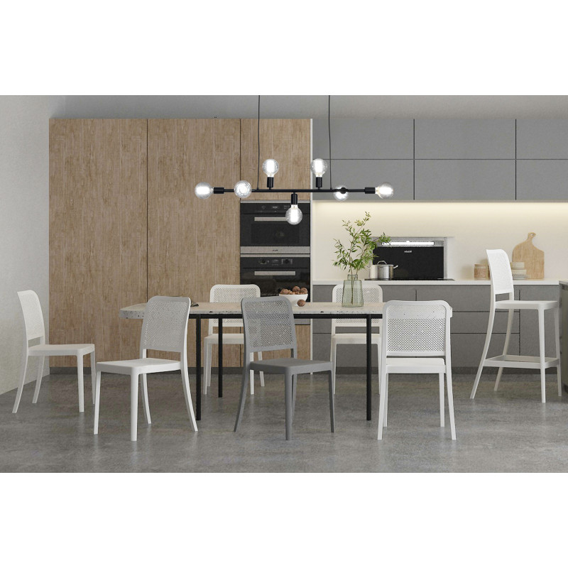 Sedia Da Interno / Esterno Sabine Grey 47X62X102 Cm