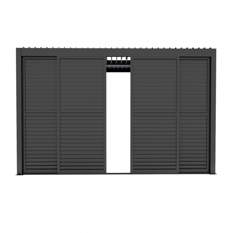 Laterale scorrevole con lamelle per pergola bioclimatica 4m