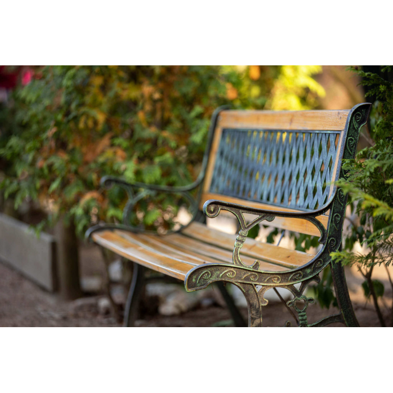 Panca Ginevra in ghisa da esterno resistente giardino