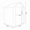 Casetta da giardino Home 134x192x204 in plastica resistente