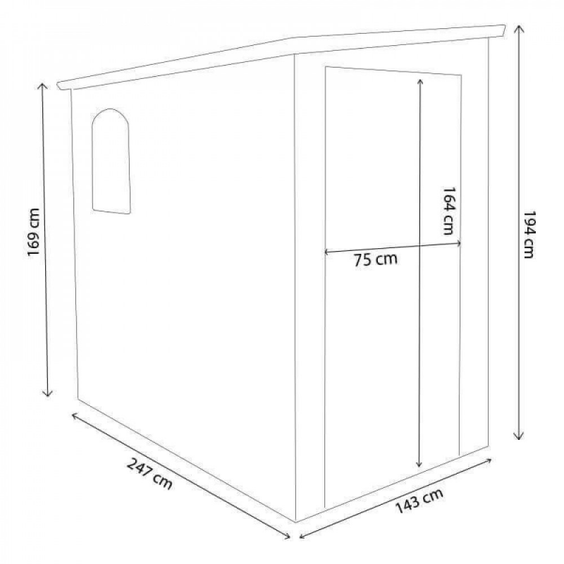 Casetta Hause giardino 143x247x194 cm spaziosa e resistente