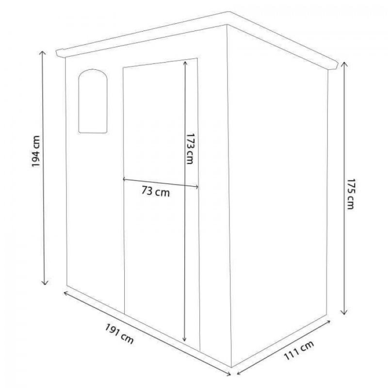 Casetta Maison giardino 191x111x194 cm compatta resistente