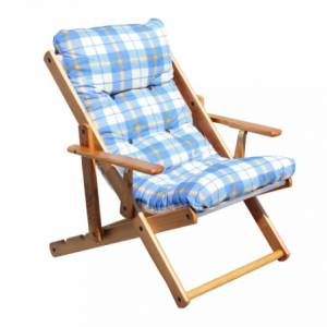 Poltrona relax 3 posizioni miele con cuscino comfort casa