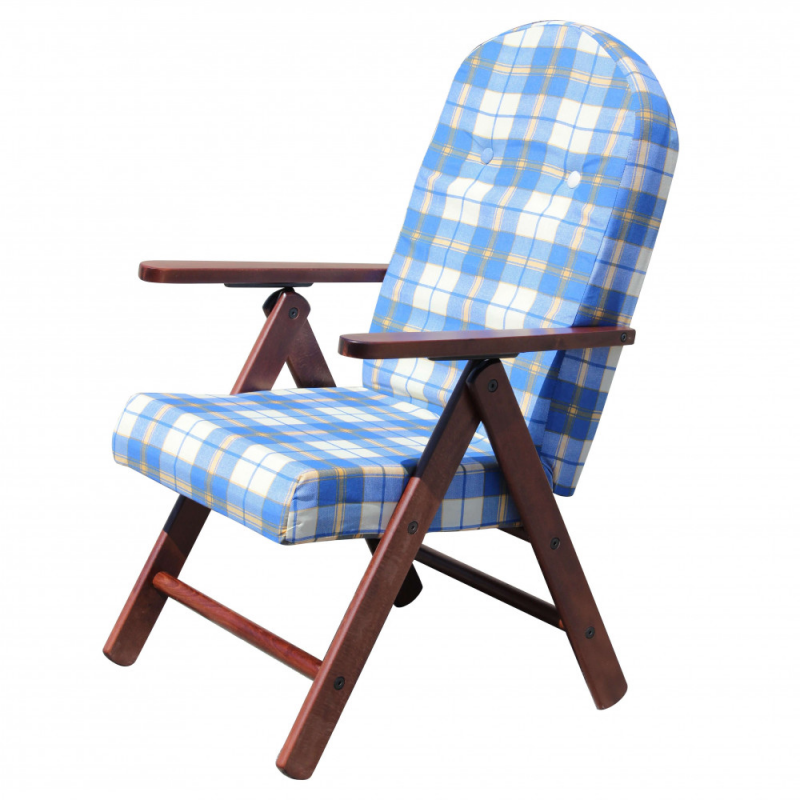 Poltrona relax 4 posizioni faggio con cuscino comfort casa