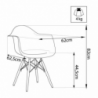 Set 4 poltrone Moritz grigia moderne imbottite per soggiorno