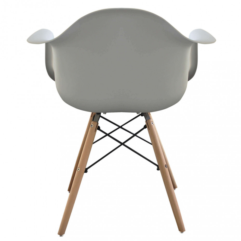 Set 4 poltrone Moritz grigia moderne imbottite per soggiorno
