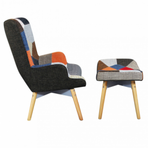 Zoom POLTRONA CON POGGIAPIEDI VERSAILLES PATCHWORK