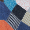 Poltrona con poggiapiedi Versailles patchwork design colorato