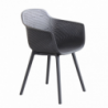 Set 4 poltrone Vannes moderne imbottite per soggiorno e sala
