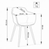 Set 4 poltrone Vannes moderne imbottite per soggiorno e sala