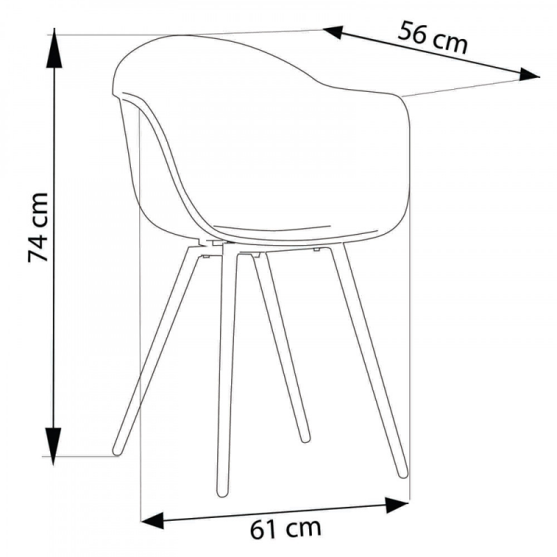 Set 4 poltrone Sestriere moderne e confortevoli per casa