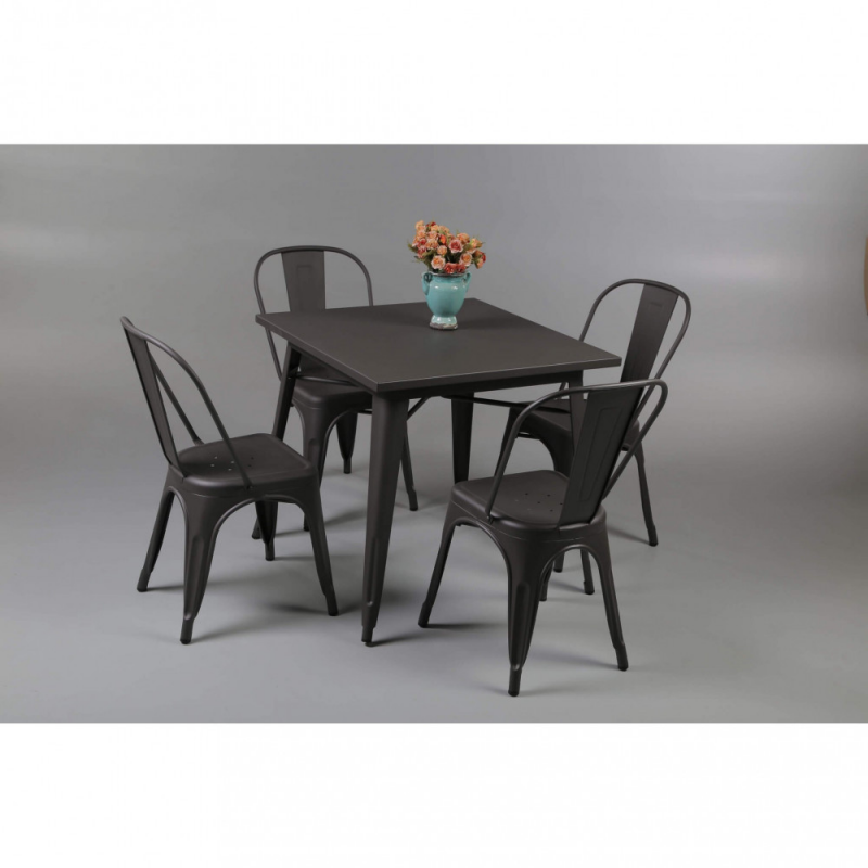 Tavolo Stelvio 80x80 moderno compatto per cucina e soggiorno